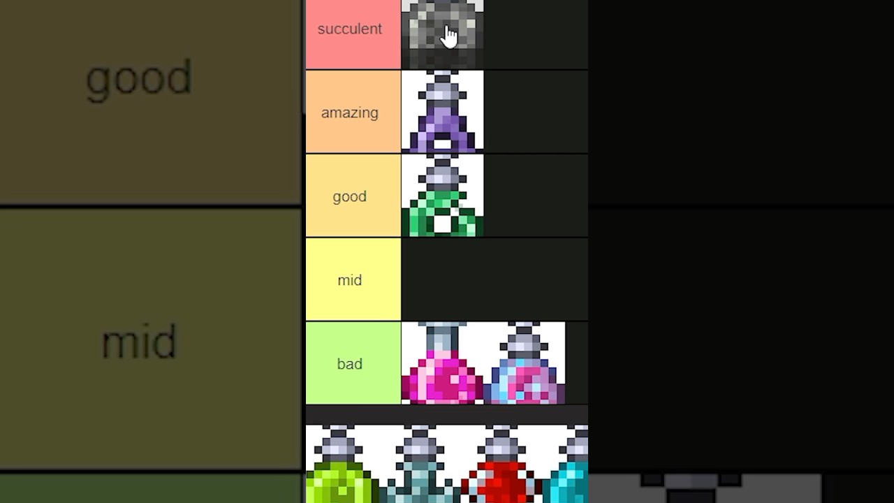 Terraria Potions Tier List! (Pt. 2) #terraria #shorts