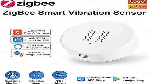Tuya ZigBee Smart Vibration Tilt Sensor Real Time Monitoring Door Window Detection Alarm Smart Hom