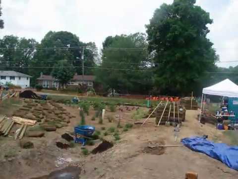 36 Jamboree Boy Scouts Complete Beckley Rain Garden in 36 seconds
