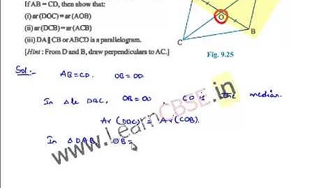 NCERT Solutions for Class 9 Maths Areas of Parallelograms and Triangles Exercise 9.3
