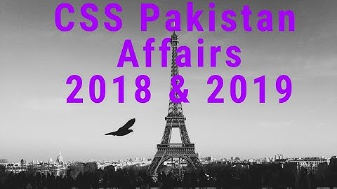 CSS Pakistan Affairs Solved MCQs 2018 & 2019