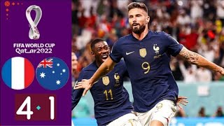 ملخص مباراة فرنسا و استراليا 4-1 - كاس العالم 2022 - اهداف مباراة فرنسا واستراليا اليوم