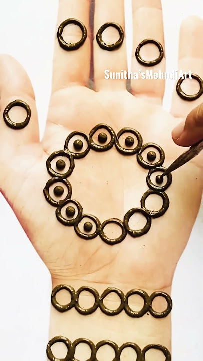 New trick! Easy Thread Mehndi Design Hack #diy #shorts #mehndi #mehndidesign #youtubeshorts #henna
