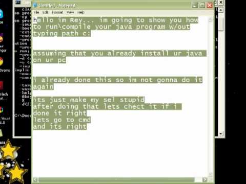 tutor-tutoran("how to ru ur java prog. w/ typing ur path c:")by: ryujaeha