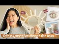 DIY-ing Expensive Decor for LESS! | Urban Outfitters Rattan Eye Mirror + Dollar Tree Terrazzo Candle