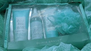 Olivia Grace MINT Neroli 4 PC Bath Collection With Travel Mesh Bag