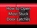 How to open stuck truck, van, or car door latch with broken cable housing