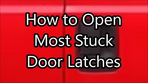 How to open stuck car door, truck, or van door latch with broken cable housing