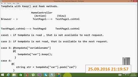 TempData With Keep And Peek