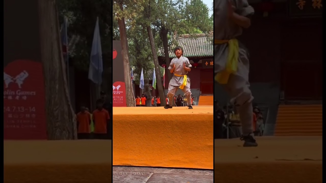 Exercício com movimentos Shaolin Tongzi Kungfu, Shaolin Temple Chinese Kungfu