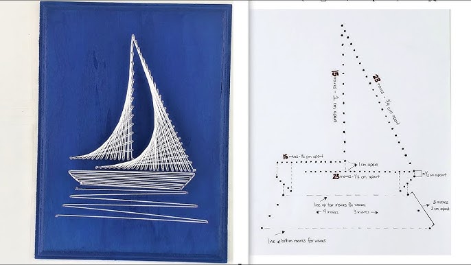 String Art Sailboat with template - Step by step tutorial - YouTube string-art-sailboat-with-template-step-by-step-tutorial-youtube
