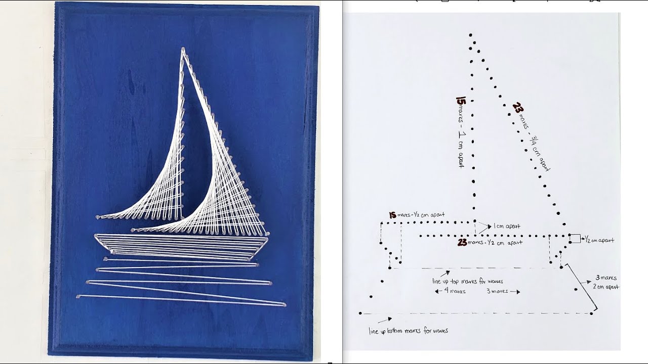 string art sailboat template