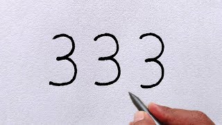 How to draw Dove From 333 number | Easy Pegion Drawing | Number drawing