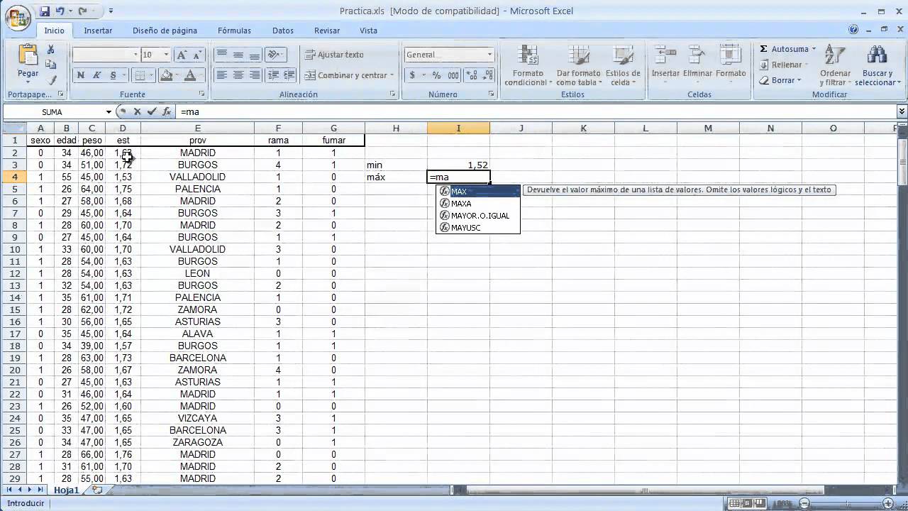 Como Hallar Maximo Y Minimo En Excel IMAGESEE