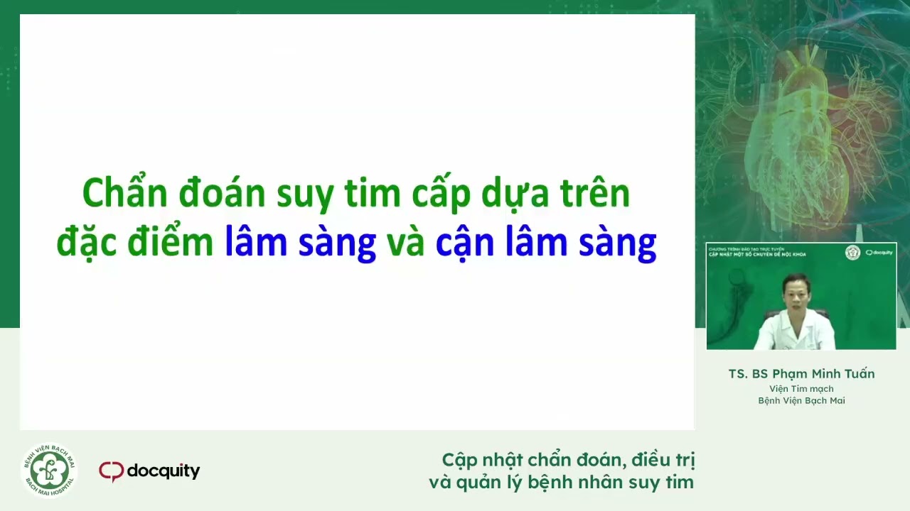 Cập nhật chẩn đoán, điều trị và quản lý bệnh nhân suy tim