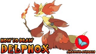 How To Draw Delphox Pokemon | Drawing Animals