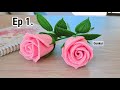 Ep1 Petals Crochet Rose Pink Flower Tutorial Step By Step Crochet Flower Bouquet Crochet 