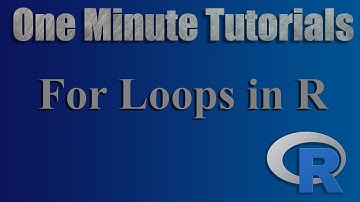 For Loops in R - One Minute Tutorials