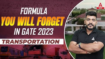 GATE 2023 Preparation | GATE Transportation Engineering by Pratik Sir | GATE Adda247