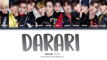 TREASURE "DARARI" Lyrics [트레저 "다라리" 가사] Color Coded Lyrics (Han/Rom/Eng/가사)