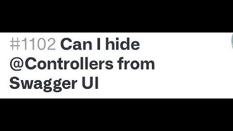 Hiding endpoints from Swagger UI