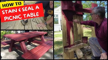 Hoe u een houten picknicktafel weerbestendig, beitsend en afdichtend maakt