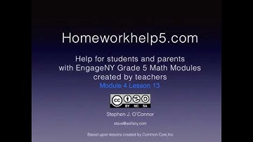Grade 5 EngageNY Eureka Math Module 4 Lesson 13