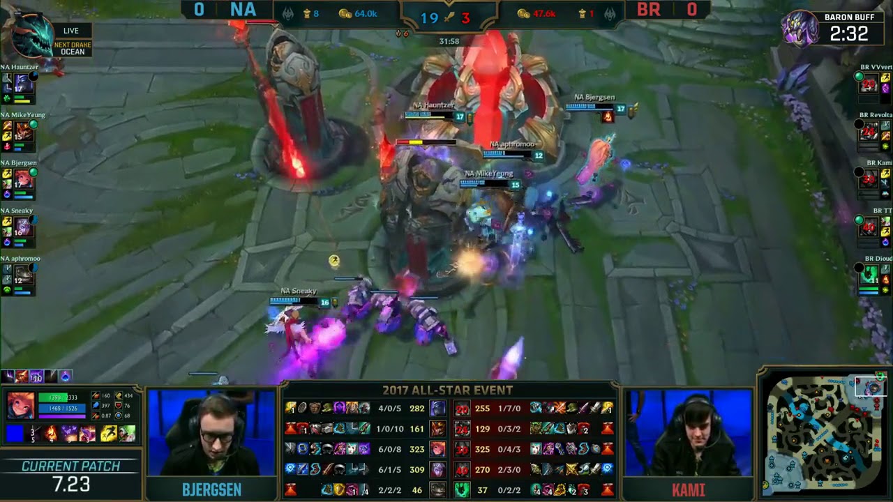 Bjergsen One Shots brTT with Zoe! (NA vs BR All Star 2017 Highlight)