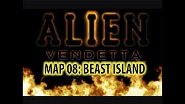 Alien Vendetta Playthrough (100%) | MAP08: Beast Island