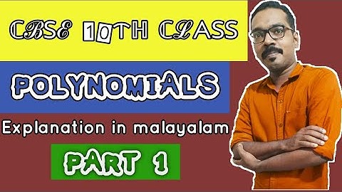 😊CBSE  10 maths chapter 2 polynomials malayalam| Part 1👍👍