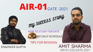 GATE 2021TOPEER | AMIT SHARMA | AIR-01, Full success story with Engineer Gupta| PART-01