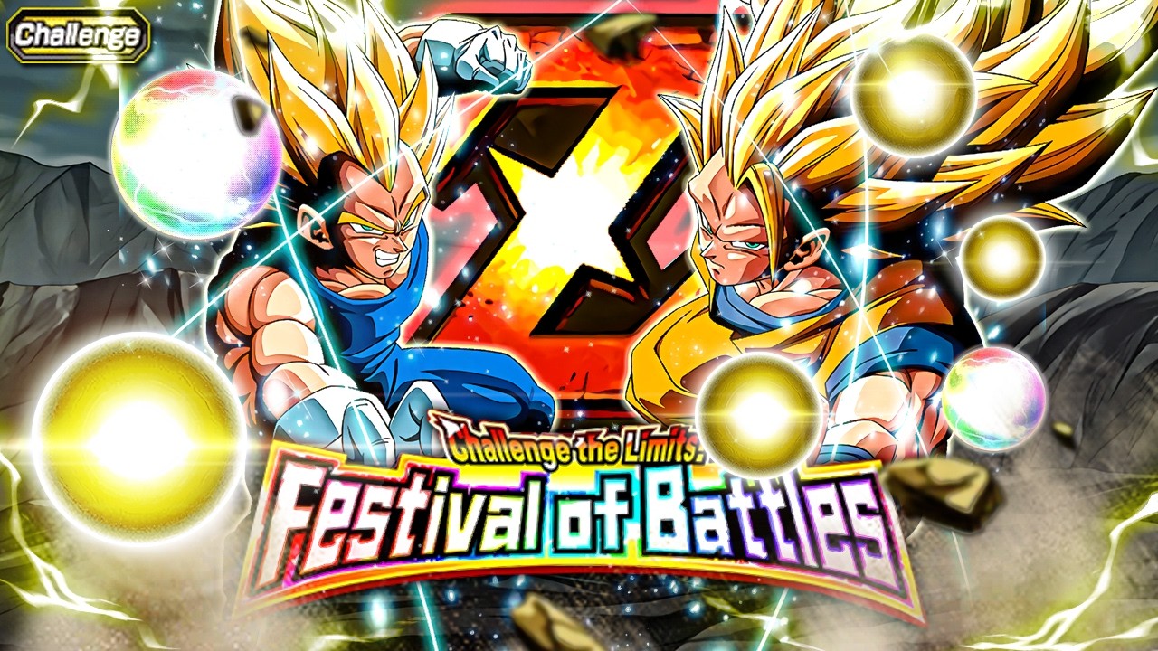 EZA LR SSJ3 GOKU & SSJ2 VEGETA VS. CHALLENGE THE LIMITS! FESTIVAL OF BATTLES! (DBZ: Dokkan Battle)