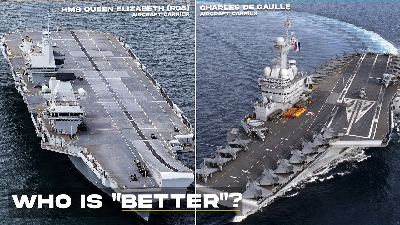 Which is better, HMS Queen Elizabeth or The Charles de Gaulle? - YouTube