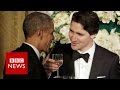 Obama and Trudeau trade jokes - BBC News