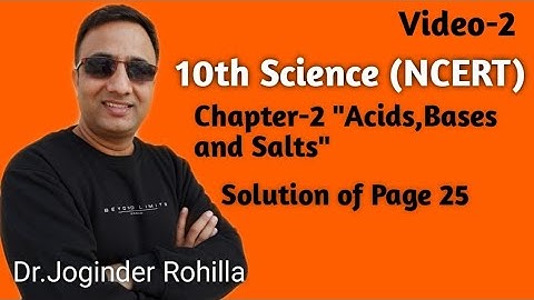 (Video-2, Chapter-2) 10th Science NCERT: Questions-Answers of Page 25