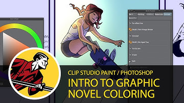 Intro to Graphic Novel Coloring - Clip Studio Paint | Photoshop