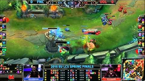 Fnatic vs Unicorns of Love | Game 1 Grand Finals S5 EU LCS Spring 2015 playoffs | FNC vs UOL G1
