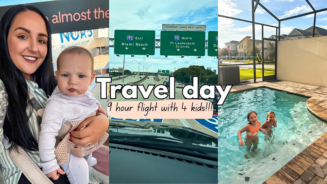 TRAVEL DAY VLOG | UK to Orlando | Flying with 4 Kids to Walt Disney World! 🇺🇸✨