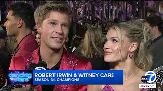 Dancing With The Stars Robert Irwin, Witney Carson Win Mirrorball Trophy