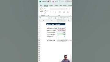 Day 244 | MDURATION Formula | MS Excel 365 | 365 Formulas