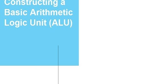 CS414 Constructing Basic ALU