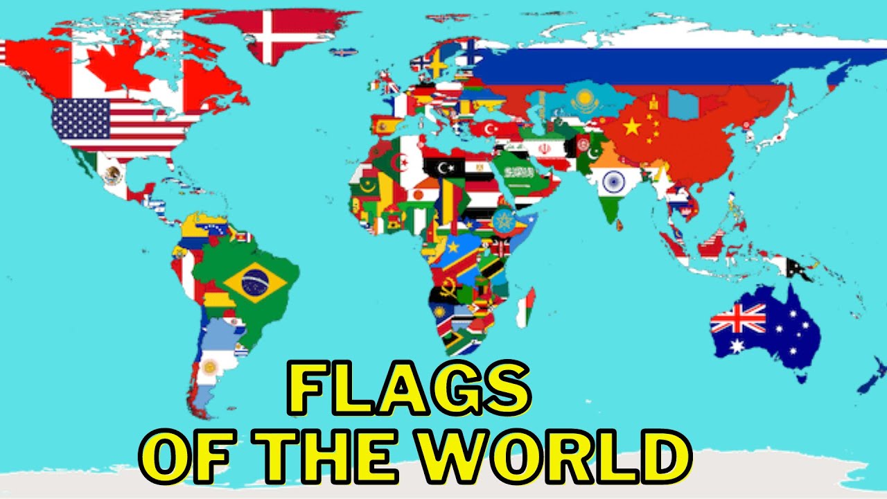 ALL THE FLAGS OF THE WORLD FROM A TO Z TO LEARN AT SCHOOL 