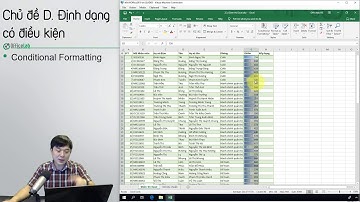 Học Excel 2: 2.4. Định dạng có điều kiện (Conditional Formatting)