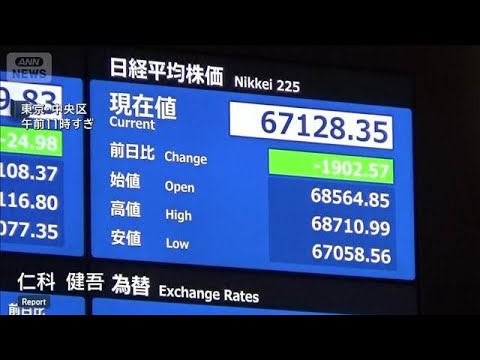 Bourse de Tokyo : le Nikkei décroche de plus de 1 200 points