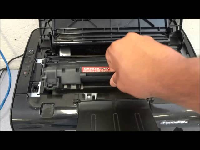 fax brud region How To Replace The Toner Cartridge On An HP LaserJet Printer (P1102w) -  YouTube