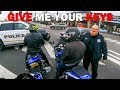 POLICE BLOCK BIKERS AT LIGHTS | ANGRY & COOL COPS vs BIKERS |  [ Episode 122]