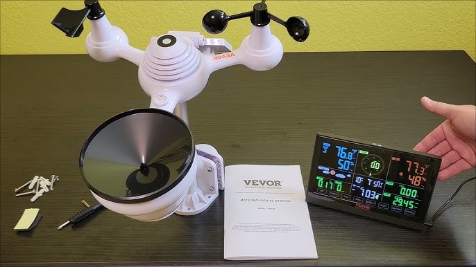 VEVOR 7-in-1 Wireless Weather Station, 7.5 in Large Color Display