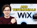 How To Add Testimonials Slider In Wix [2026 Guide]