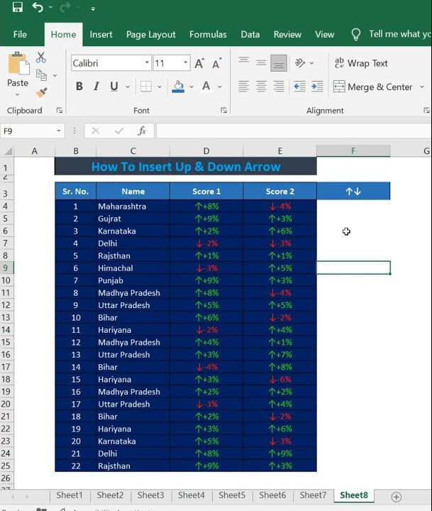 how-to-add-up-and-down-arrow-in-excel-excel-tricks