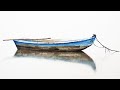 Watercolor Live - painting a boat and water reflection